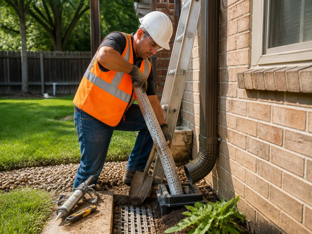 French Drain Tie-In